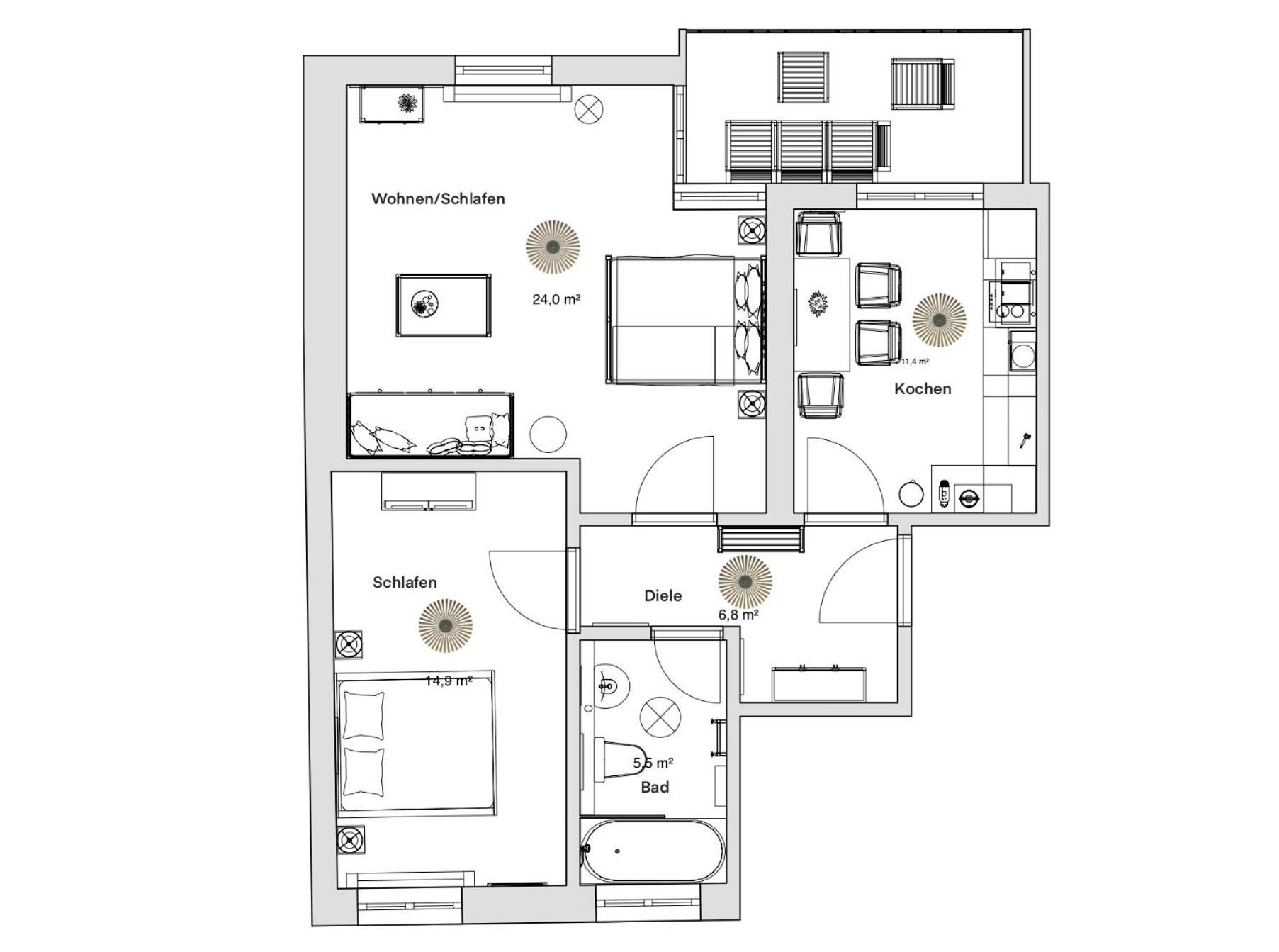 Pineapple Zwinger Iv - 65 Qm - 1x Free Parking Dresde